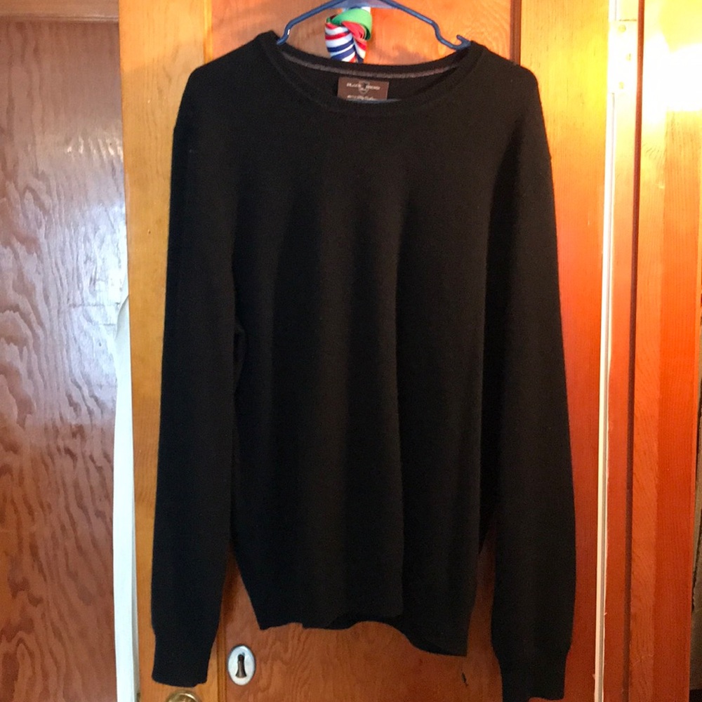 Black Brown Cashmere Sweater Black XL